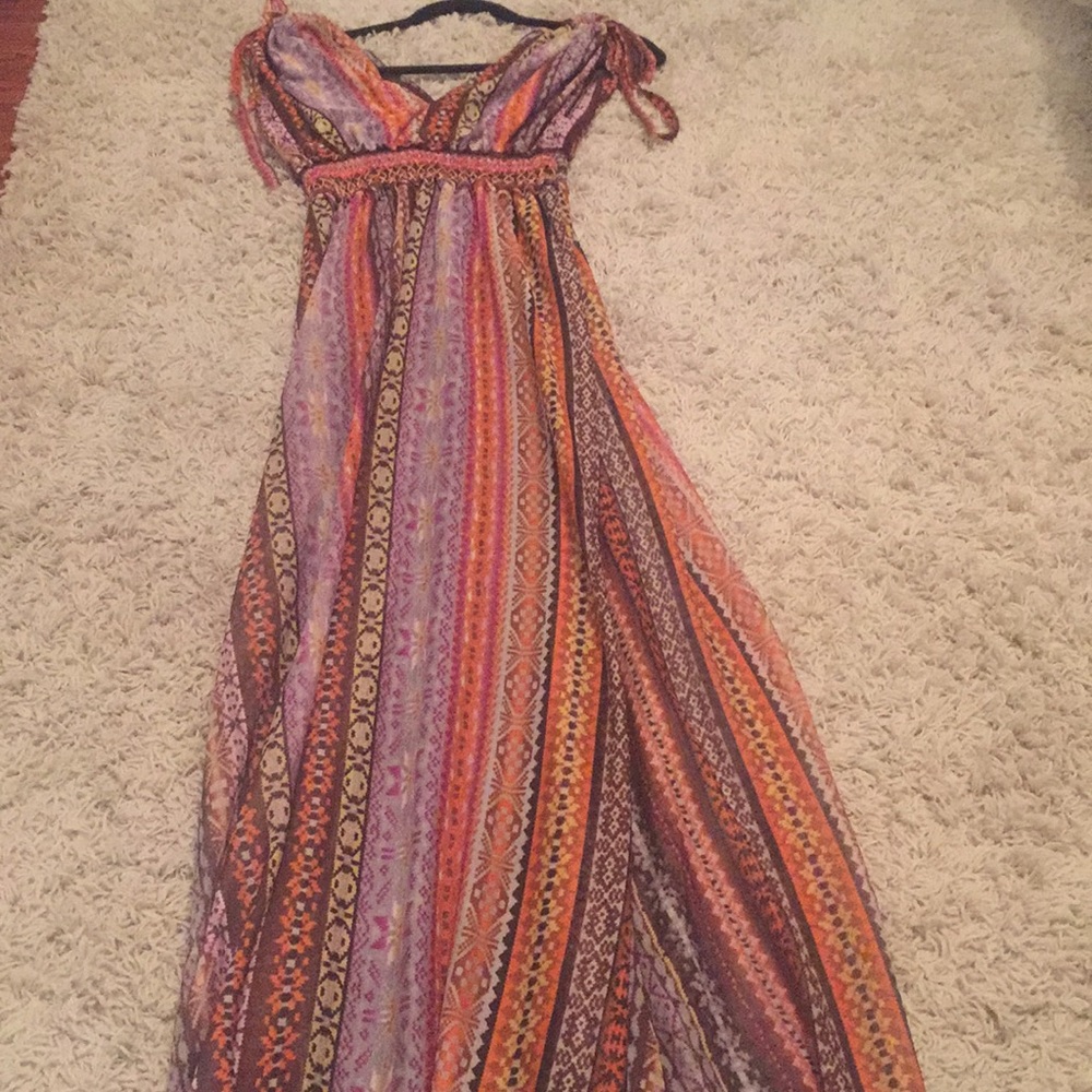 Multi color maxi dress. Size small